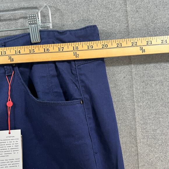 Laurie Felt Petite Daisy Floral Embroidered Ankle Jeans Navy, Plus Petite 22 - Picture 10 of 12